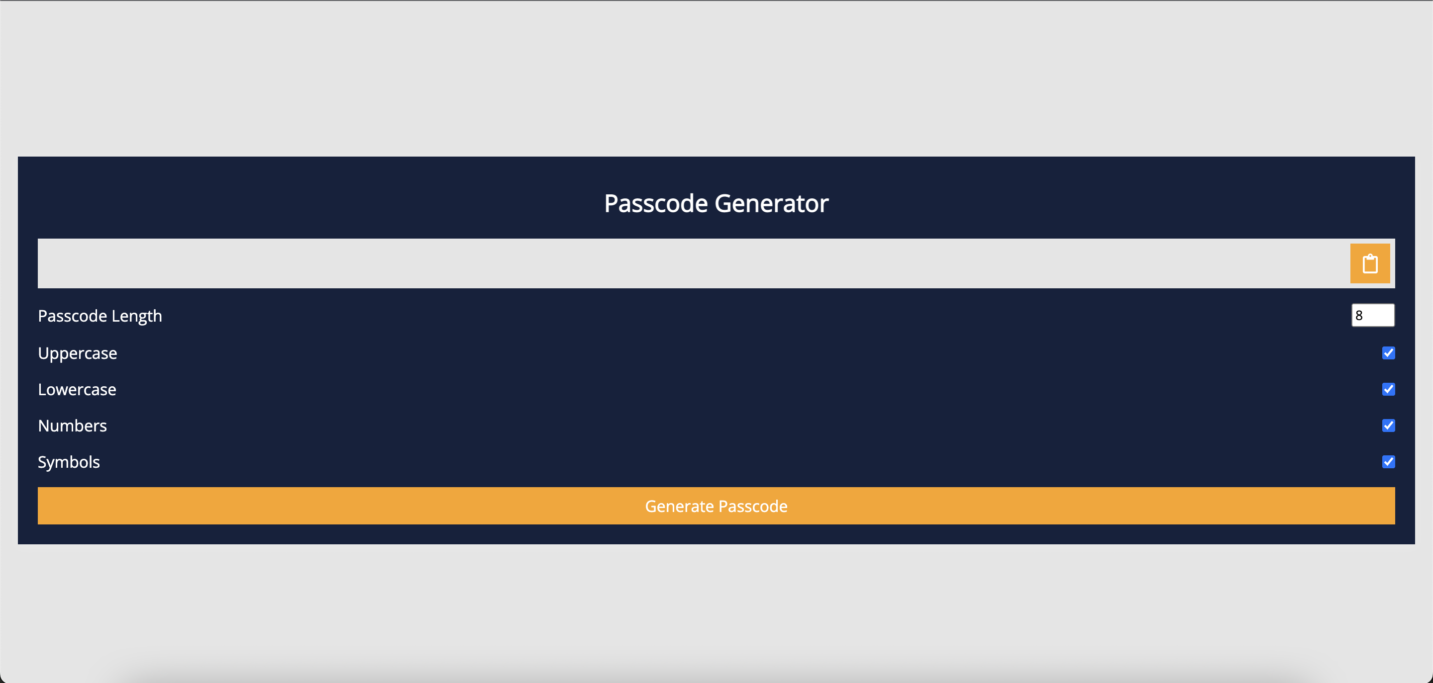 Passcode Generator